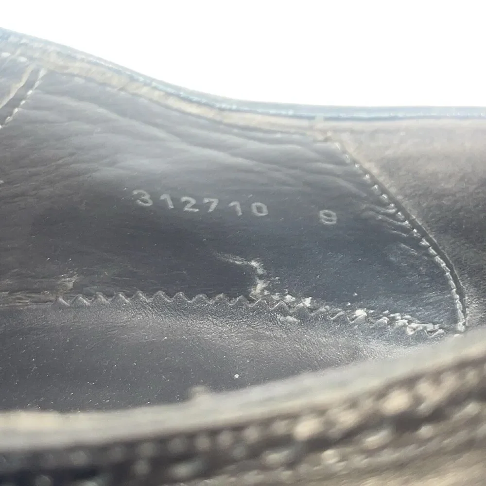 To Bout New York Duke Black Calf Wingtip Sz 9 Resoled In Red
